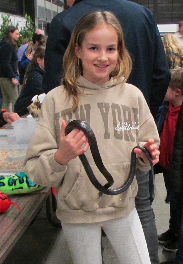 Met een slang die je mocht vasthouden